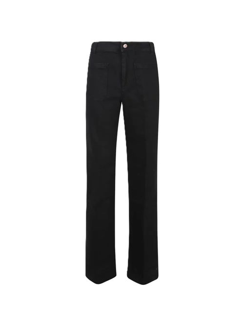 Jeans Alina con applicazione logo Victoria Beckham | 1226DJE007252J6763 WASHEDBLACK